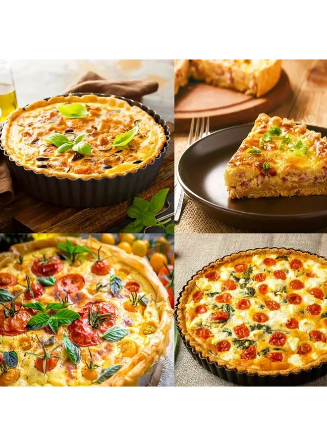 4 Piece Non Stick Carbon Steel Baking Pans Set 4 6 8 10 Inch Round Cake Pizza Pie Pans - Image 2